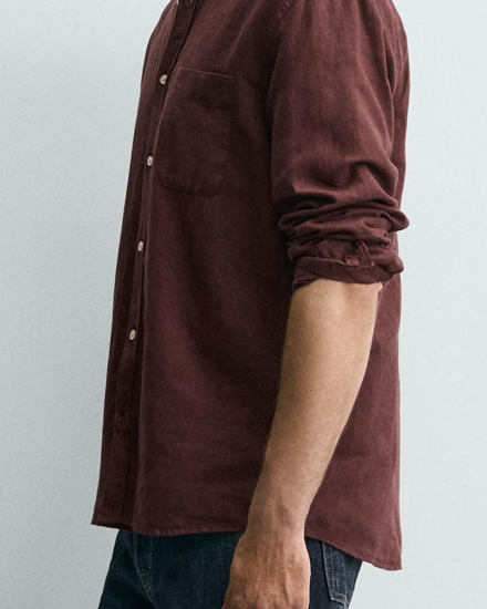CL REGULAR FIT SHIRT [BURGUNDY]